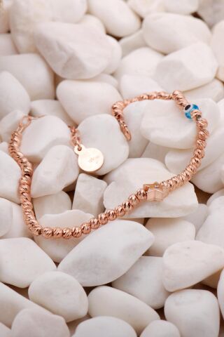 Dorika Yıldız Rose 925 Ayar Gümüş Bileklik 3847