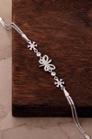 Kar Tanesi Yusufçuk Rodyumlu 925 Ayar Gümüş Bileklik 4924