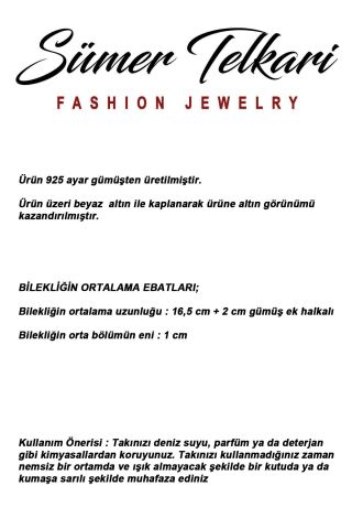 Kar Tanesi Yusufçuk Rodyumlu 925 Ayar Gümüş Bileklik 4924