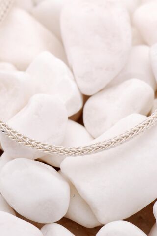 Kazaziye İşlemeli 50 Cm Gümüş Zincir Kolye 7391