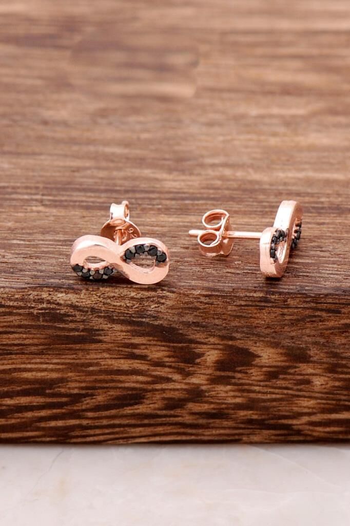 Sonsuzluk Rose Gümüş Küpe 3768