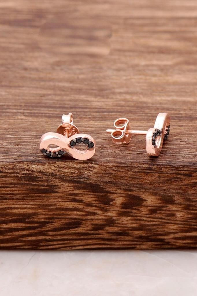 Sonsuzluk Rose Gümüş Küpe 3768
