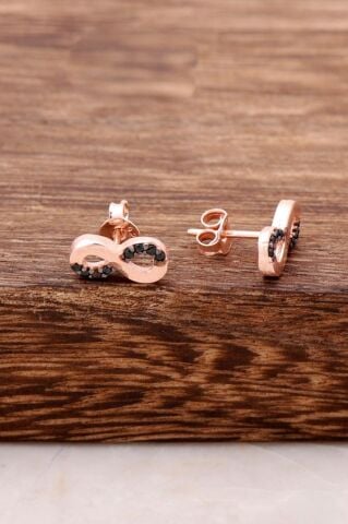 Sonsuzluk Rose Gümüş Küpe 3768