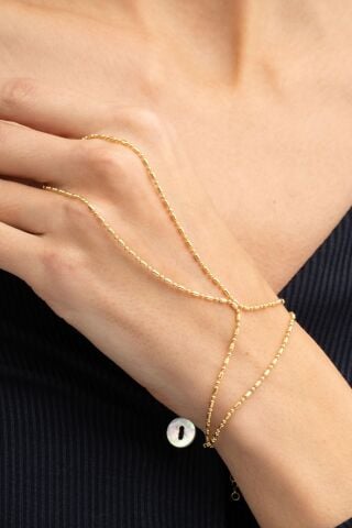 Top Zincir Tasarım Altın Kaplama Gümüş Şahmeran 94