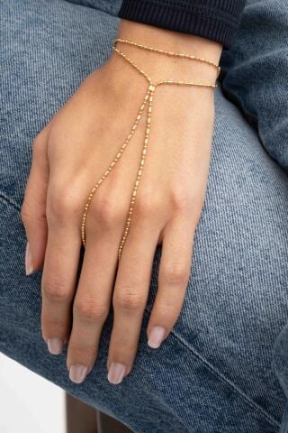 Top Zincir Tasarım Altın Kaplama Gümüş Şahmeran 94