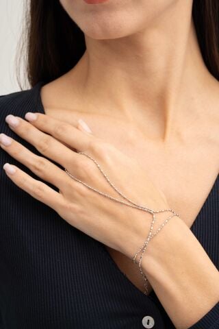 Top Zincir Tasarım Rodyumlu Gümüş Şahmeran 95