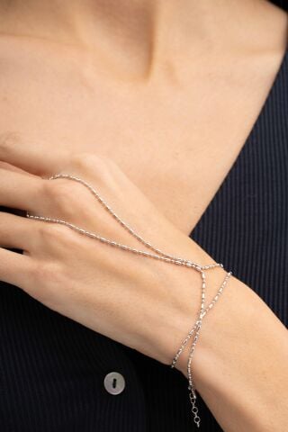 Top Zincir Tasarım Rodyumlu Gümüş Şahmeran 95