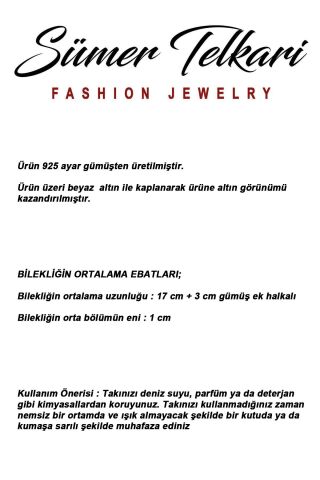 3 Farklı Renk Seçenekli Rodyumlu 925 Ayar Gümüş Bileklik 4931 Ametist Taşı (Mor)