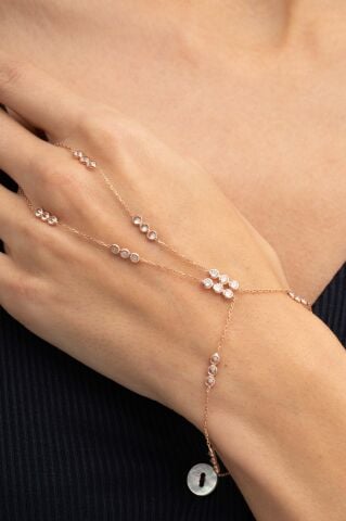 Taşlı Tasarım Rose Gümüş Şahmeran 99