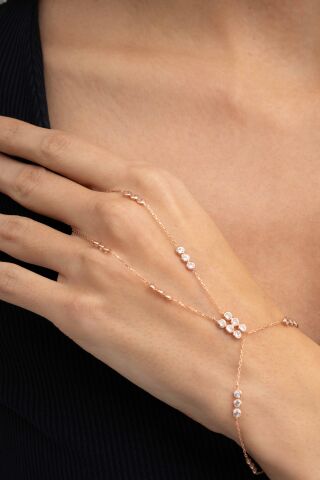 Taşlı Tasarım Rose Gümüş Şahmeran 99