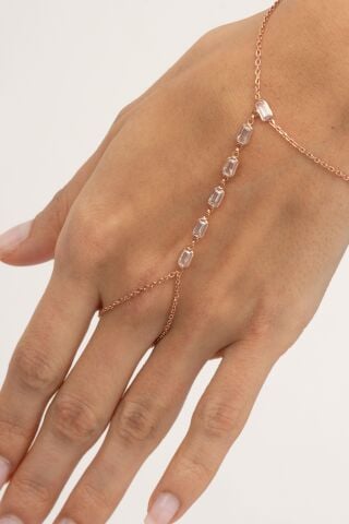 Baget Taşlı Tasarım Rose Gümüş Şahmeran 101