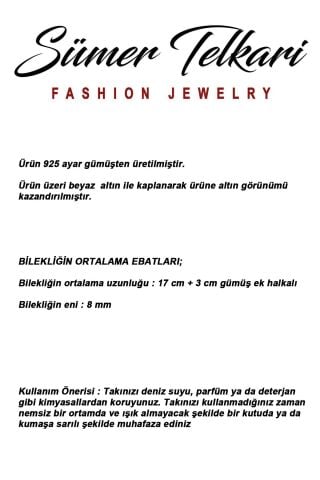 Damla Taşlı Sallantılı Rodyumlu 925 Ayar Gümüş Bileklik 4940