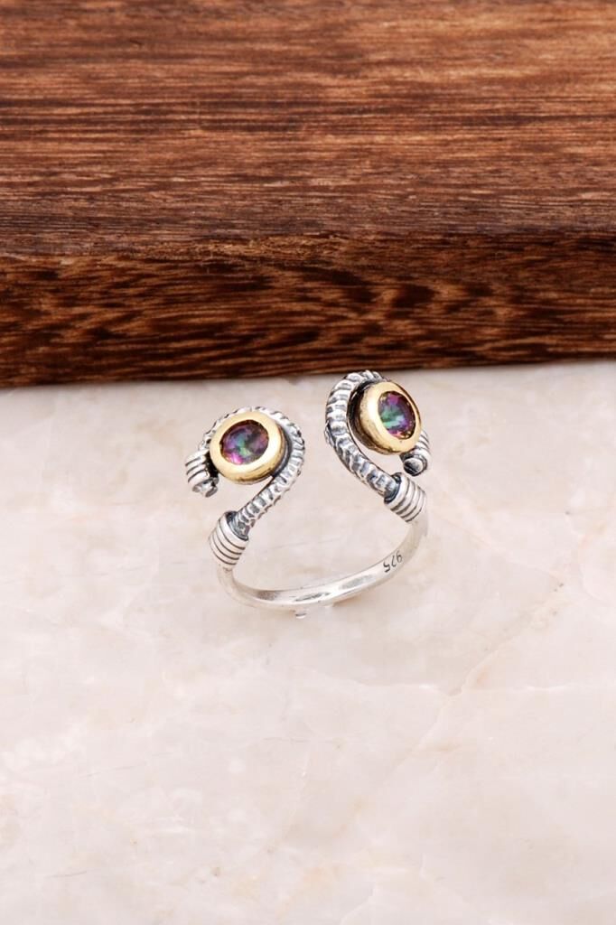 Çekiç Dövme Baykuş Tasarım Gümüş Yüzük 2860