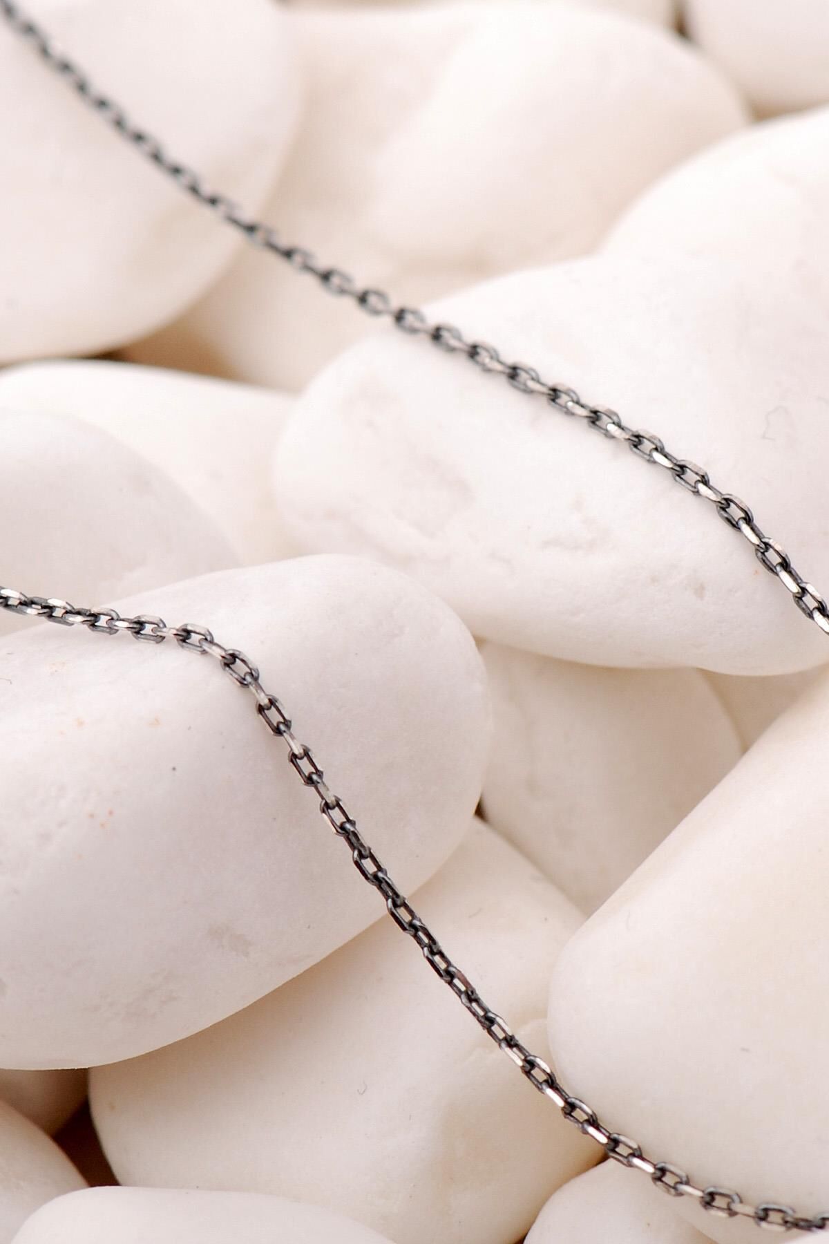 Oksitli Forse 45 Cm Gümüş Zincir Kolye 80