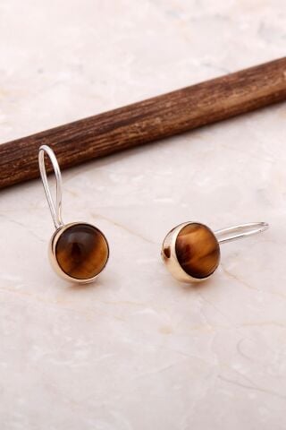 Kaplangözü Taşlı Elişi Trend Gümüş Küpe 5062