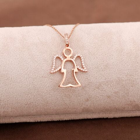 Melek Kolye Rose Gümüş 3646