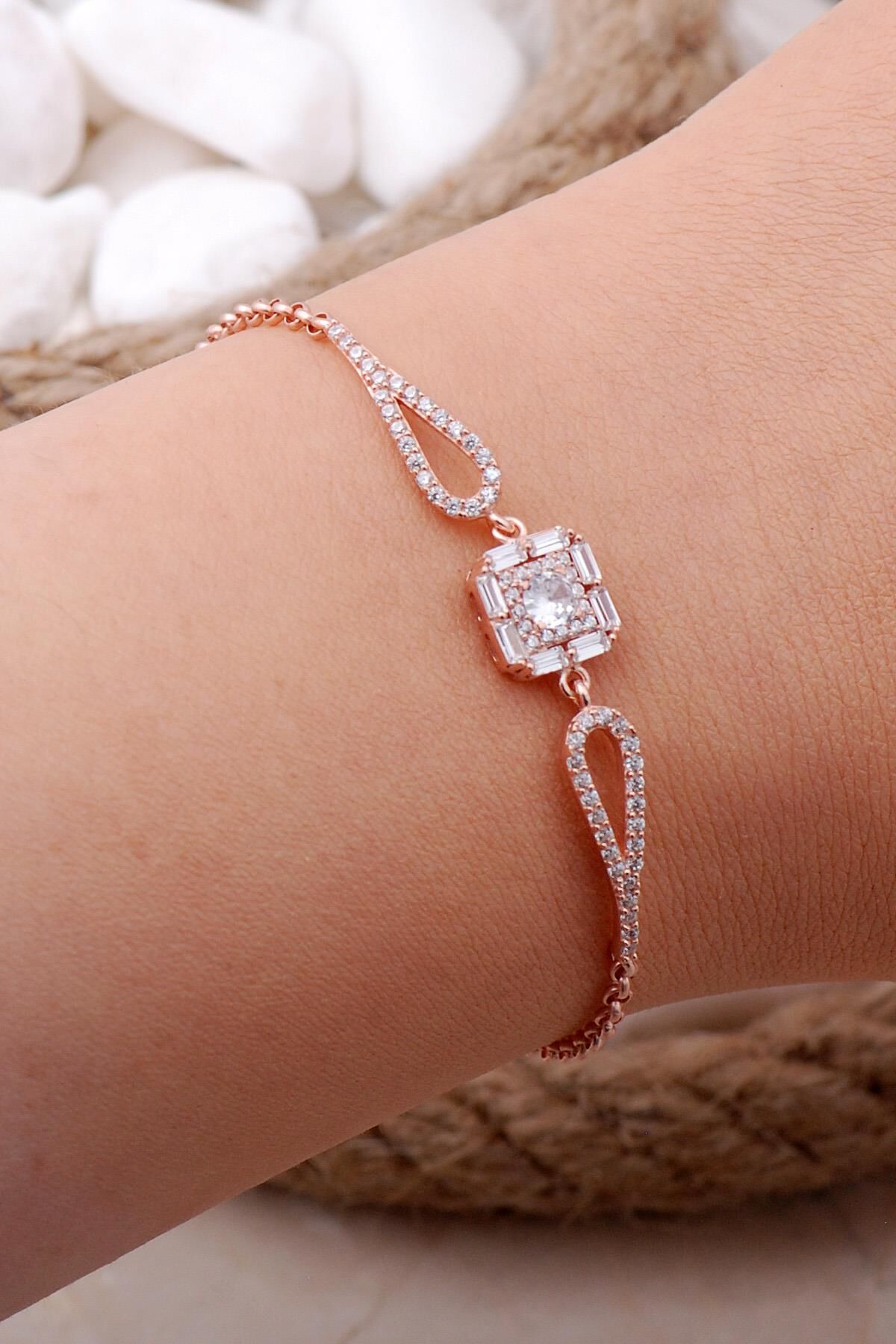 Baget Rose Gümüş Bileklik 3948