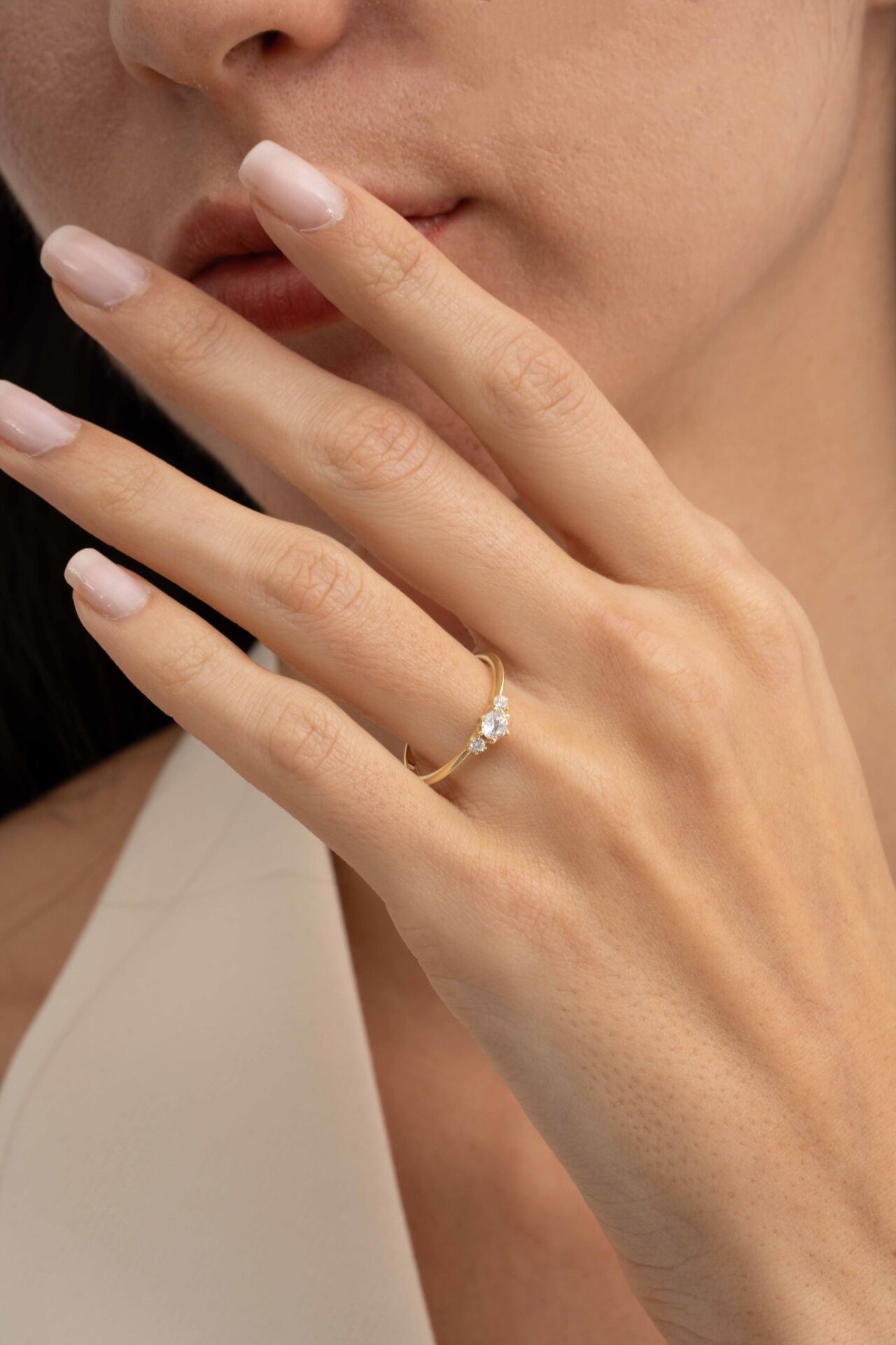 Tria Altın Kaplama Gümüş İnce Yüzük 5947