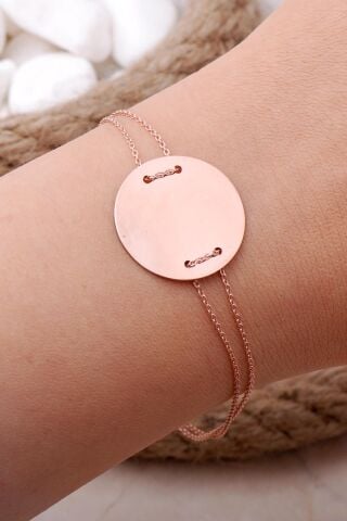 Plaka Rose Gümüş Bileklik 3951