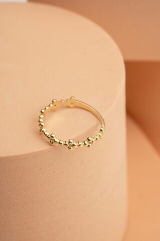 Tomurcuk Altın Kaplama Gümüş İnce Yüzük 5950