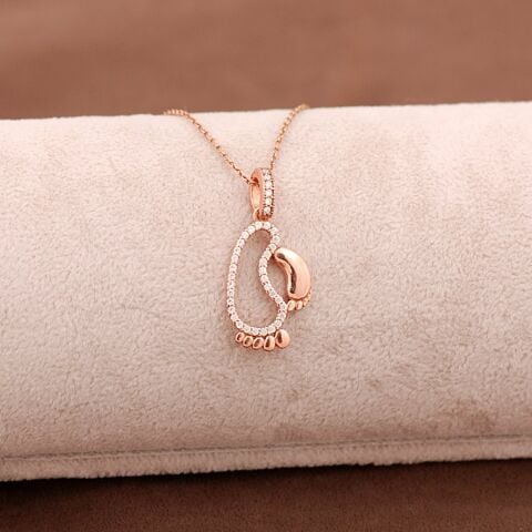 İlk Adım Rose Gümüş Kolye 3655