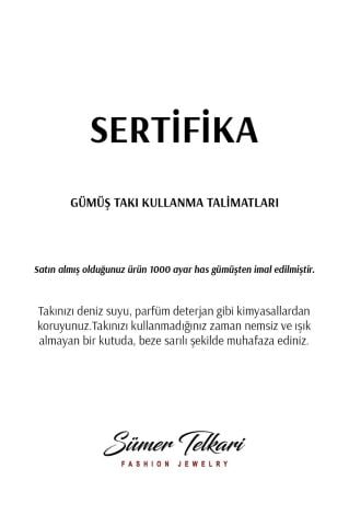 Aşk Düğümü Kazaziye El Sarması Altın Yaldızlı Gümüş Set 1410