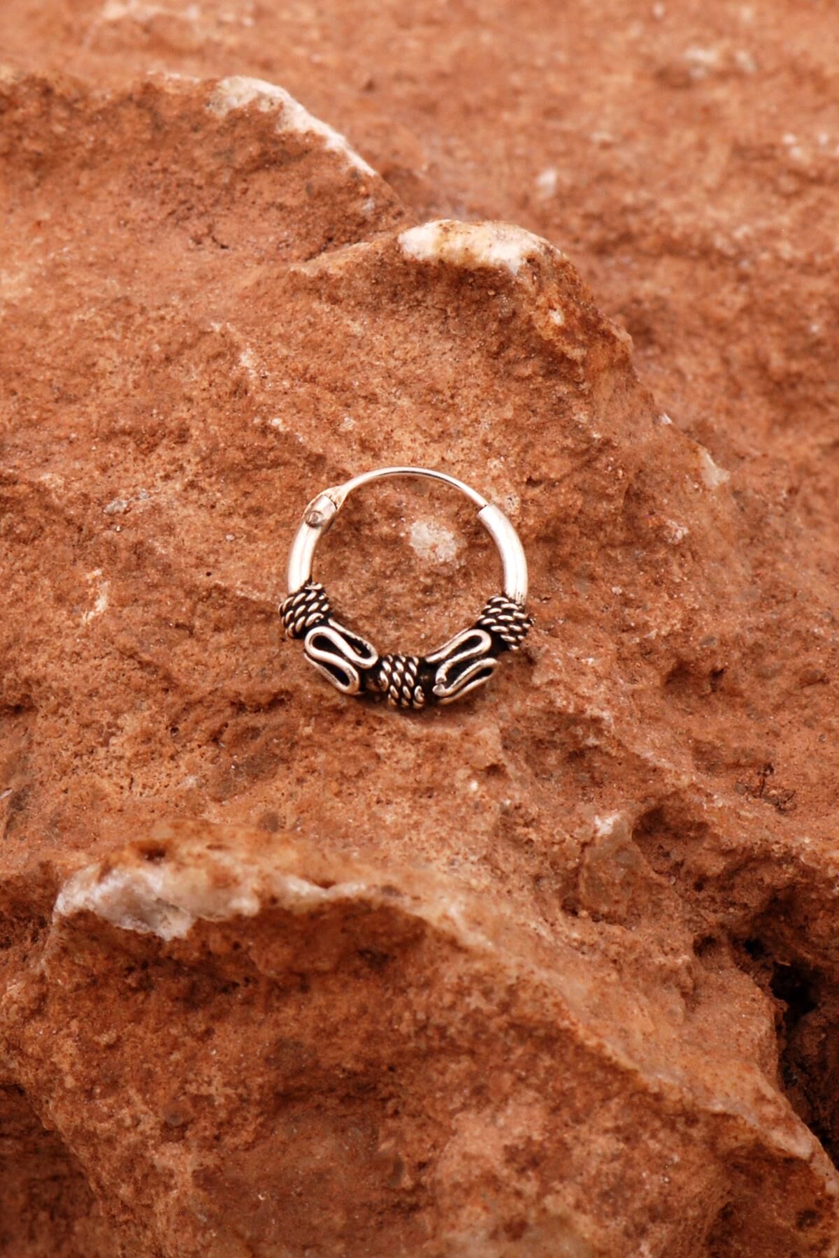 Sarma Tasarım Gümüş 13 Mm Erkek Küpesi 6899