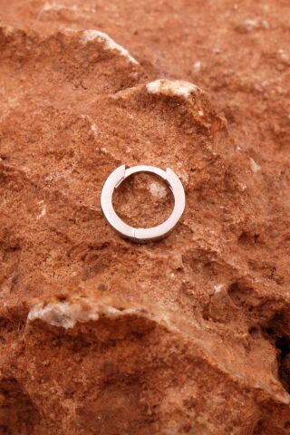Gümüş 12 Mm Rodyumlu Halka Erkek Küpesi 6902