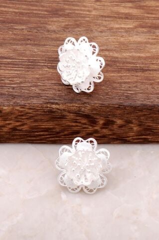 Telkari İşçilikli El Yapımı Yöresel Gümüş Küpe 318