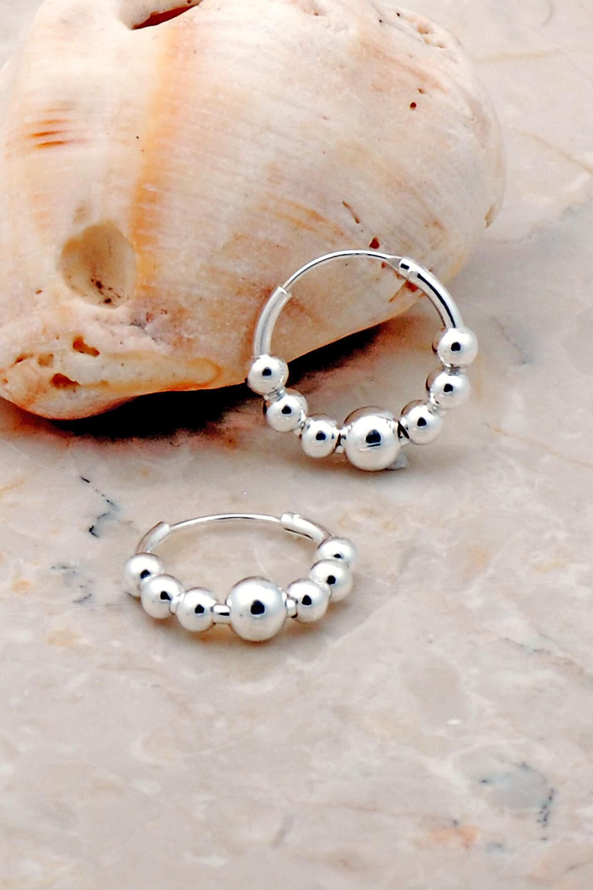 Toplu Şarnel 18 Mm Gümüş Halka Küpe 5240