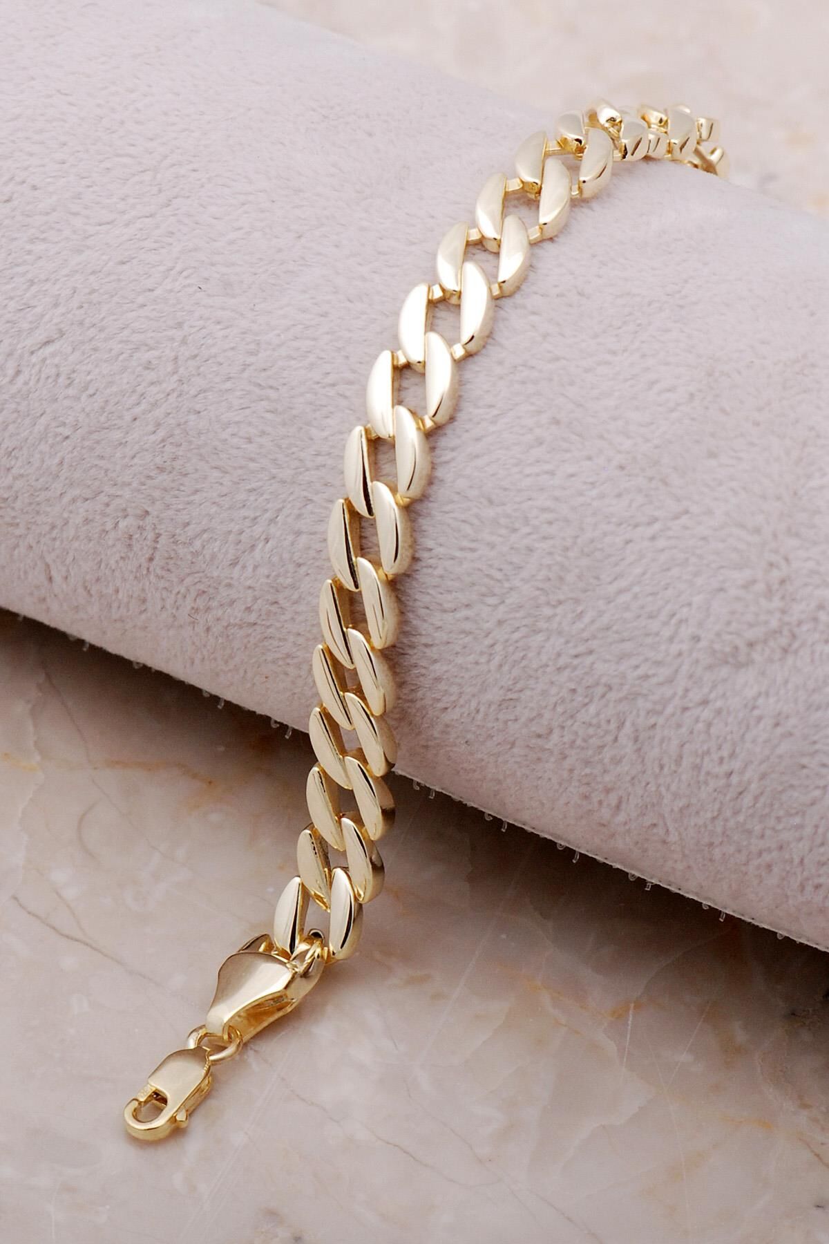 Altın Yaldızlı Gurmet Zincir Bileklik 3473