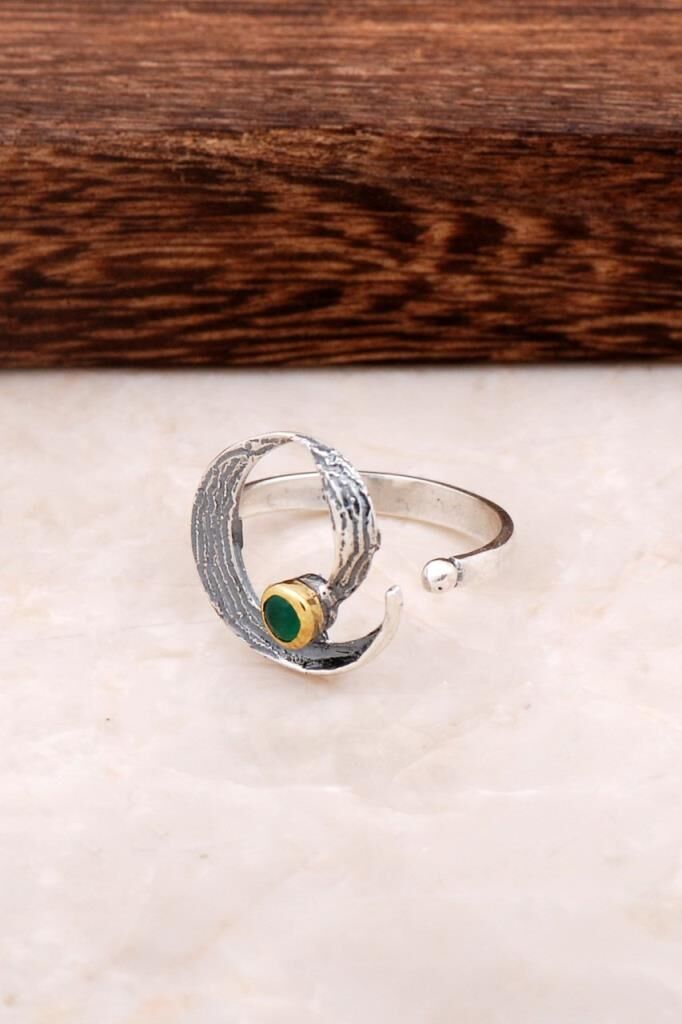 Çekiç Dövme Halka Tasarım Gümüş Yüzük 2864