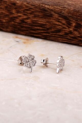 Yonca Gümüş Küpe 4817