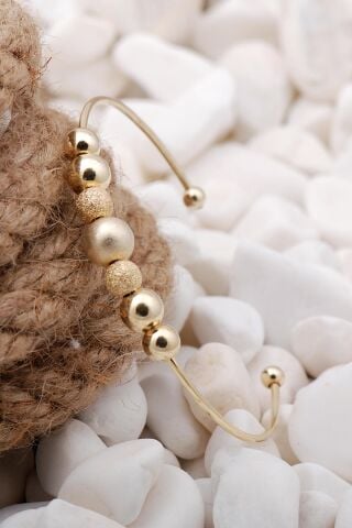 Dorissa Altın Yaldızlı Gümüş Kelepçe Bilezik 13