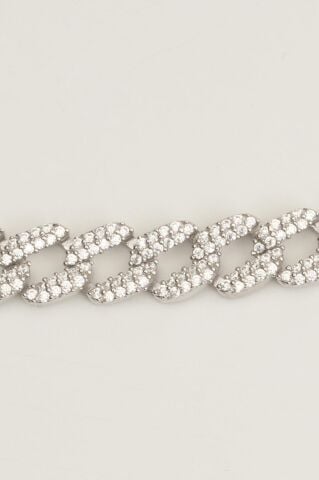 Taşlı Gurmet Gümüş Zincir Bileklik 3476