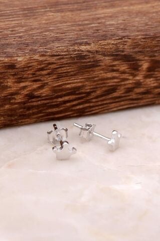 Kraliçe Tacı Elişi Tasarım Gümüş Küpe 3834