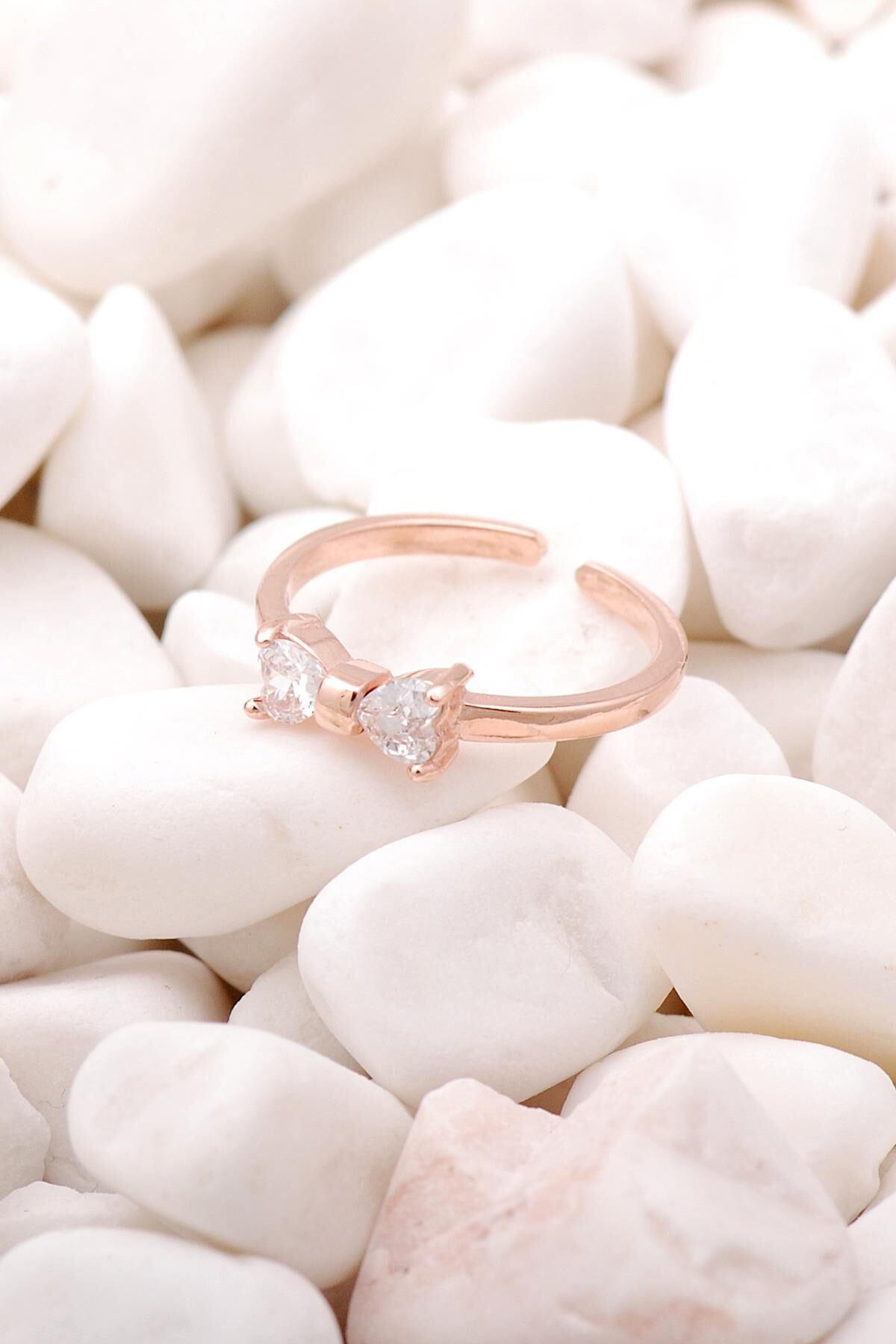 Fiyonk Rose Gümüş Tasarım İnce Yüzük 3488