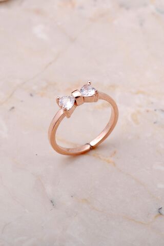 Fiyonk Rose Gümüş Tasarım İnce Yüzük 3488