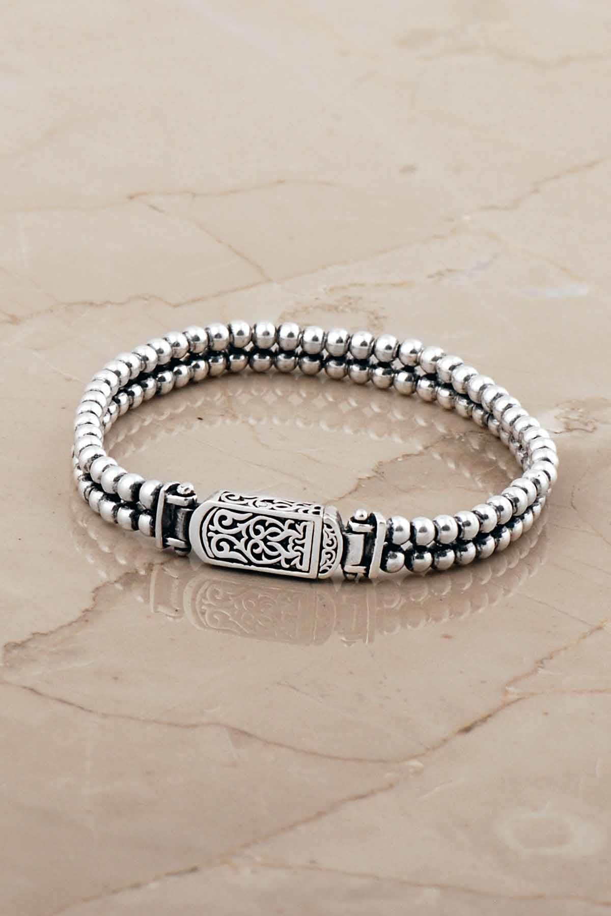 Top Tasarım Elişi 20 Cm Gümüş Erkek Bileklik 4780