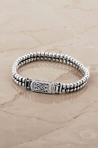 Top Tasarım Elişi 20 Cm Gümüş Erkek Bileklik 4780