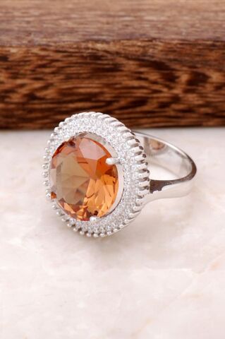 Sultan Taşlı Tasarım Gümüş Yüzük 1748