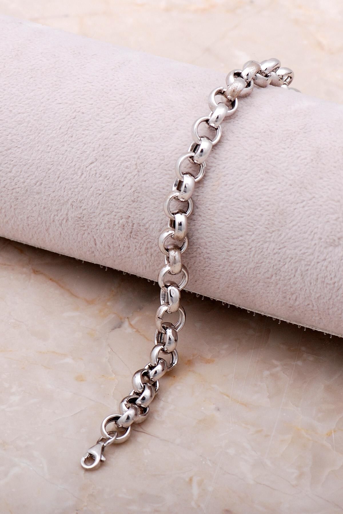 Gümüş Doc Zincir Bileklik 3492