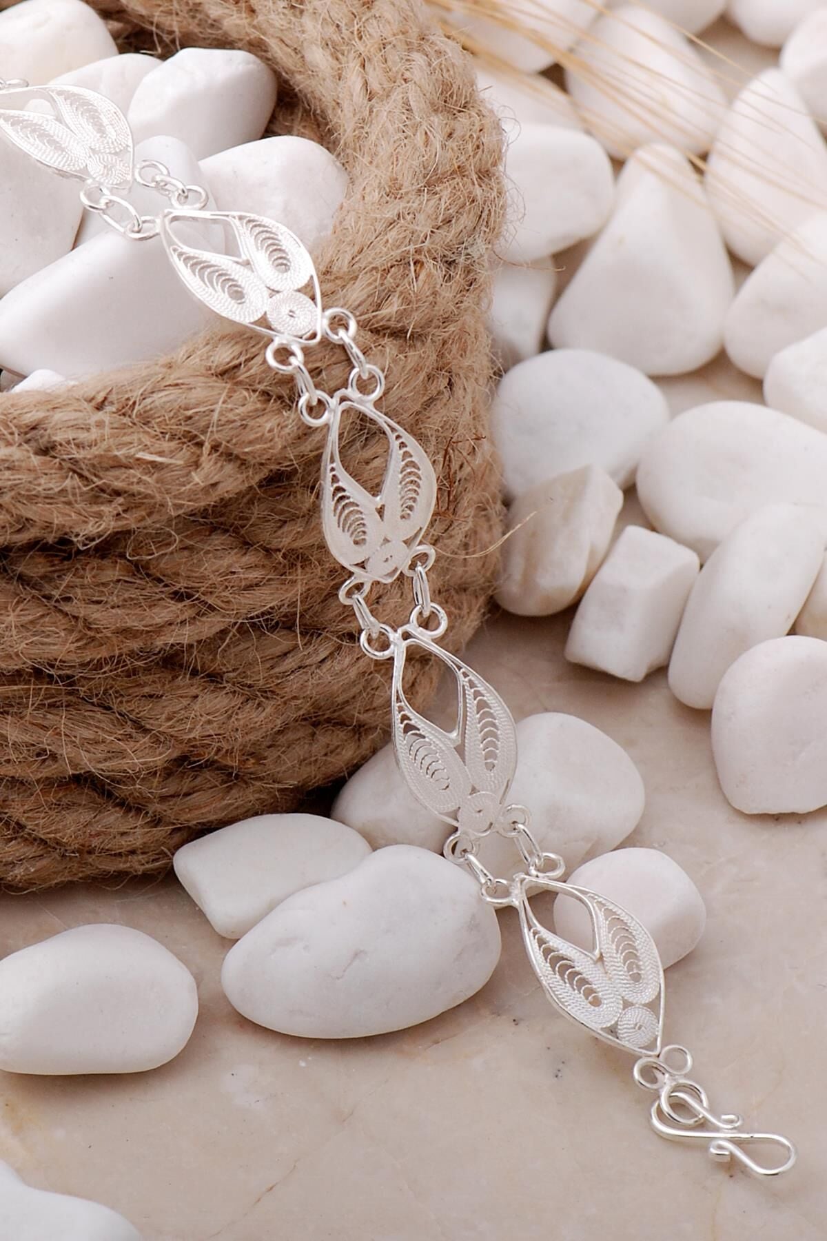 Telkari Elişi Gümüş Bileklik 3961