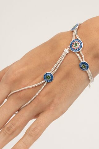 Mardin Güneşi Hasır Örgü Mineli 925 Ayar Gümüş Şahmeran 84