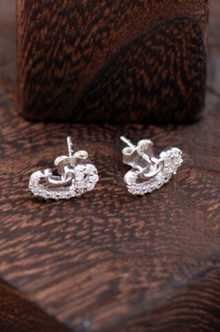 Vavlı Gümüş Küpe 2304