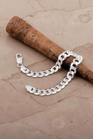 Gurmet 8,5 Mm 21 Cm İtalyan Gümüş Erkek Zincir Bileklik 4790