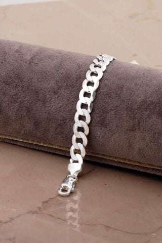 Gurmet 8,5 Mm 21 Cm İtalyan Gümüş Erkek Zincir Bileklik 4790