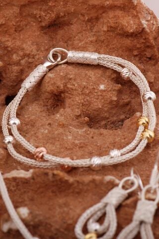 Kazaziye İşlemeli Elişi Dorissa Tasarım Gümüş Set 2782