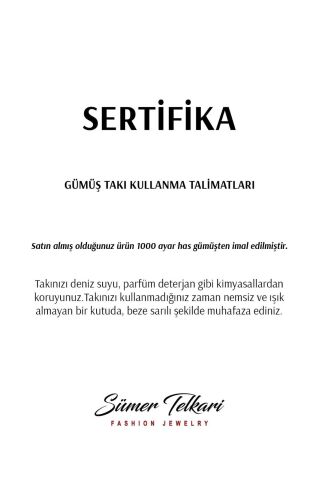 Kazaziye İşlemeli Elişi Dorika Tasarım 1000 Ayar Gümüş Set 2782