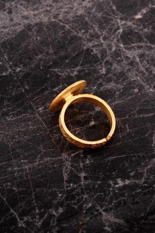 Anadolu Motifli Elişi Altın Kaplama Gümüş Çiçek Yüzük 5974